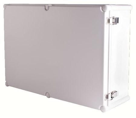 Boxco BC-AGH-563818 Hinged Lid Enclosure, Solid Gray, ABS Plastic