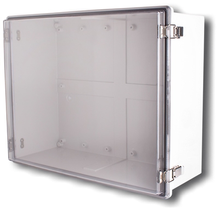 Boxco BC-ATH-504020 Hinged Lid Enclosure, Clear Cover, ABS Plastic