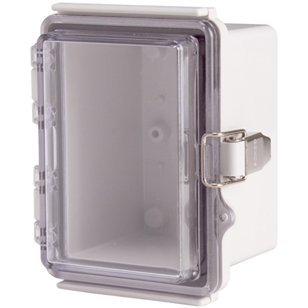 Boxco BC-ATP-091208 Hinged Lid Enclosure, Clear Cover, ABS Plastic