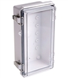 Boxco BC-ATP-112107 Hinged Lid Enclosure, Clear, ABS Plastic
