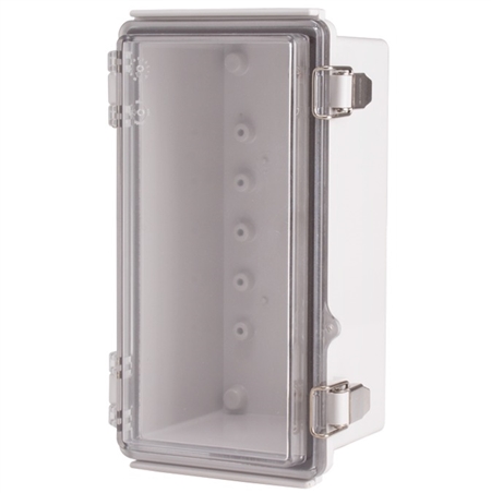 Boxco BC-ATP-112110 Hinged Lid Enclosure, Clear Cover, ABS Plastic