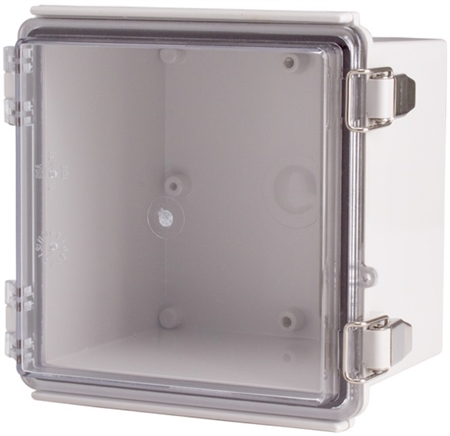 Boxco BC-ATP-151512 Hinged Lid Enclosure, Clear Cover, ABS Plastic