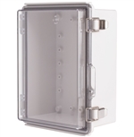 Boxco BC-ATP-162110 Enclosure, 160x210x100, Clear Cover Hinged Lid, ABS Plastic