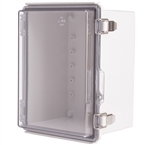Boxco BC-ATP-162113 Hinged Lid Enclosure, Clear Cover, ABS Plastic