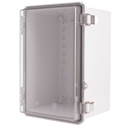 Boxco BC-ATP-203018 Hinged Lid Enclosure, Clear Cover, ABS Plastic