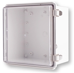 Boxco BC-ATP-212113 Enclosure, 210x210x130, Clear Hinged Lid, ABS Plastic