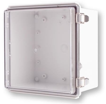 Boxco BC-ATP-212113 Hinged Lid Enclosure, Clear Cover, ABS Plastic