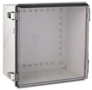 Boxco BC-ATP-253515 Hinged Lid Enclosure, Clear Cover, ABS Plastic