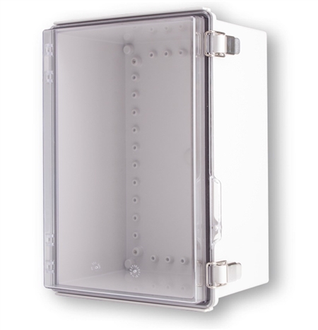 Boxco BC-ATP-253518 Hinged Lid Enclosure, Clear Cover, ABS Plastic