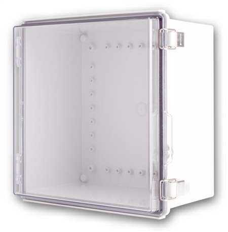 Boxco BC-ATP-303018 Hinged Lid Enclosure, Clear Cover, ABS Plastic