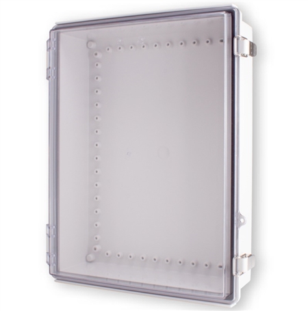 Boxco BC-ATP-354512 Hinged Lid Enclosure, Solid Gray, Clear Cover
