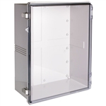 Boxco BC-ATP-405016 Hinged Lid Enclosure, Clear Cover, ABS Plastic