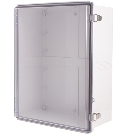 Boxco BC-ATP-405020 Hinged Lid Enclosure, Clear Cover, ABS Plastic