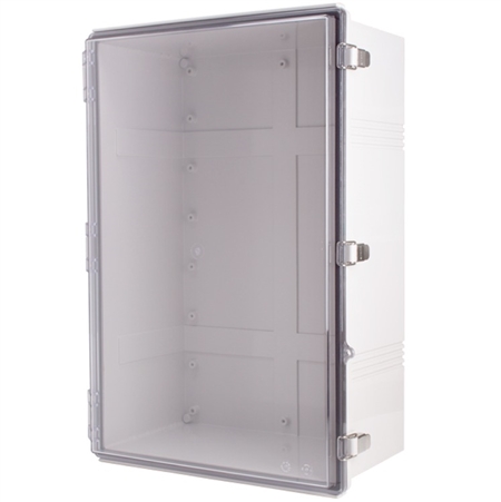Boxco BC-ATP-406023 Hinged Lid Enclosure, Clear Cover, ABS Plastic