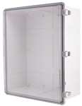 Boxco BC-ATP-506018 Hinged Lid Enclosure, Clear Cover, ABS Plastic