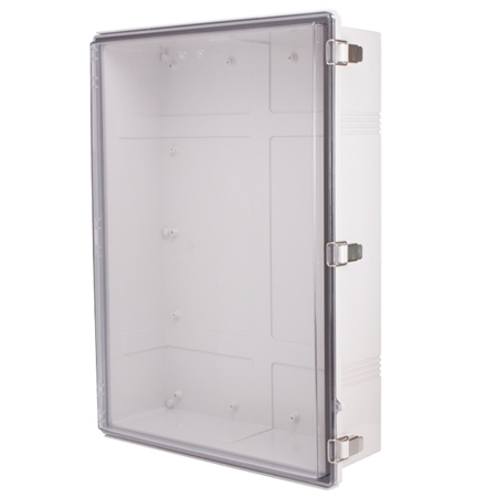 Boxco BC-ATP-507018 Hinged Lid Enclosure, Clear Cover, ABS Plastic