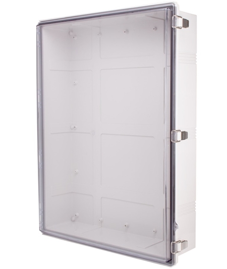 Boxco BC-ATP-608018 Hinged Lid Enclosure, Clear Cover, ABS Plastic