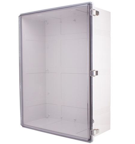 Boxco BC-ATP-608028 Hinged Lid Enclosure, Clear Cover, ABS Plastic
