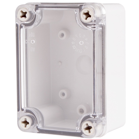 Boxco BC-ATS-071005 Screw Cover Enclosure, Clear Cover, ABS Plastic
