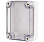 Boxco BC-ATS-081104 Screw Cover Enclosure, Clear Cover, ABS Plastic