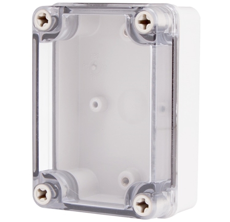 Boxco BC-ATS-081104 Screw Cover Enclosure, Clear Cover, ABS Plastic