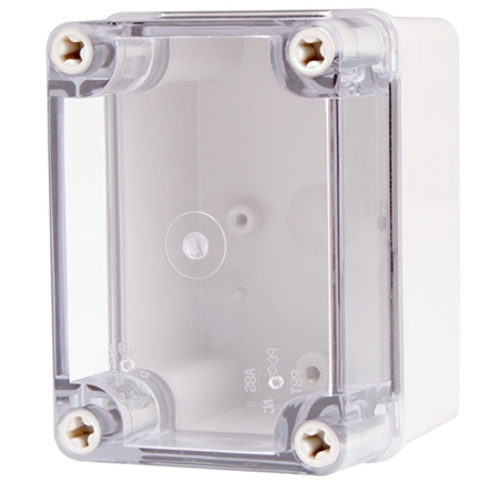 Boxco BC-ATS-081108 Screw Cover Enclosure, Clear Cover, ABS Plastic