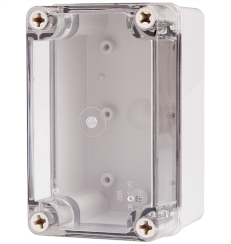 Boxco BC-ATS-081308 Screw Cover Enclosure, Clear Cover, ABS Plastic