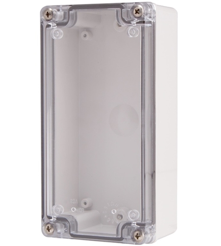 Boxco BC-ATS-081605 Screw Cover Enclosure, Clear Cover, ABS Plastic
