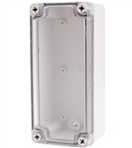 Boxco BC-ATS-081807 Screw Cover Enclosure, Clear Cover, ABS Plastic