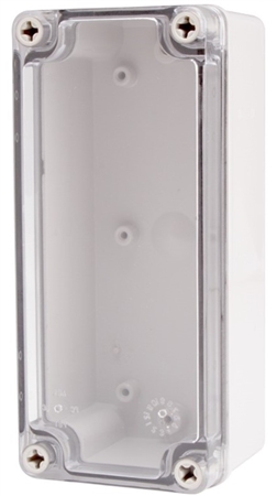 Boxco BC-ATS-081808 Screw Cover Enclosure, Clear Cover, ABS Plastic