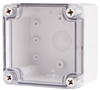 Boxco BC-ATS-101007 Screw Cover Enclosure, Clear Cover, ABS Plastic
