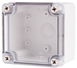 Boxco BC-ATS-101007 Screw Cover Enclosure, Clear Cover, ABS Plastic