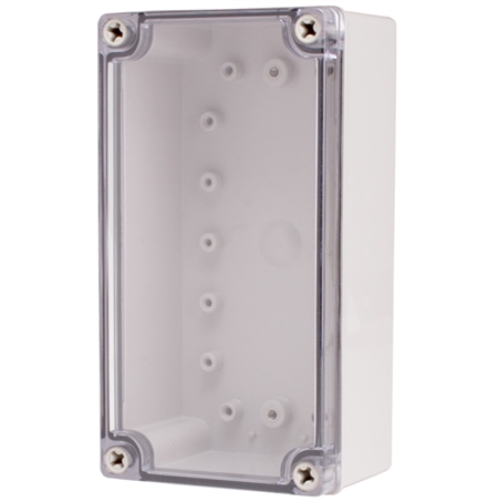 Boxco BC-ATS-101807 Screw Cover Enclosure, Clear Cover, ABS Plastic