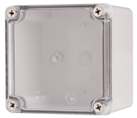 Boxco BC-ATS-121210 Screw Cover Enclosure, Clear Cover, ABS Plastic