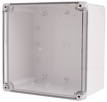 Boxco BC-ATS-202013 Screw Cover Enclosure, Clear Cover, ABS Plastic