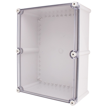 Boxco BC-ATS-334318 Screw Cover Enclosure, Clear Cover, ABS Plastic