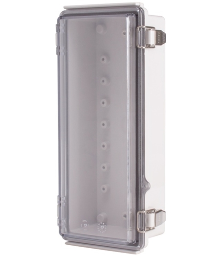 Boxco BC-CTP-112607 Hinged Lid Enclosure, Clear Cover, Polycarbonate