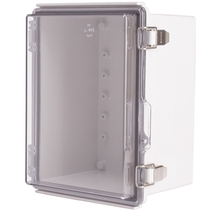 Boxco BC-CTP-162113 Hinged Lid Enclosure, Clear Cover, Polycarbonate