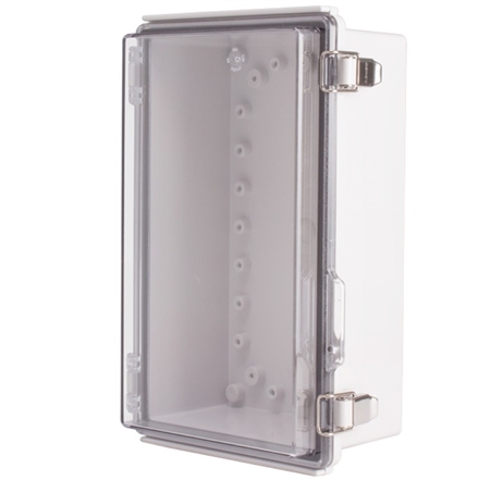 Boxco BC-CTP-162610 Hinged Lid Enclosure, Clear Cover, Polycarbonate