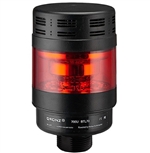 Qronz BTL70BK-AFR-LN12 Red LED Tower Light, Lead Wire, 12V