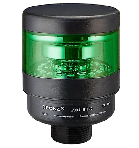 Qronz 1 Stack LED Tower Light, Green, Quick Disconnect, 12V