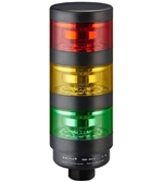 Qronz 70mm Clear Lens 3 Stack LED Tower Light, Quick Disconnect, 12V