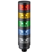 Qronz 70mm Clear Lens 5 Stack LED Tower Light, Lead Wire, 12V