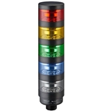 Qronz 70mm Clear Lens 5 Stack LED Tower Light, Lead Wire, 12V