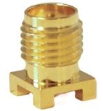 Mueller SMA Connector Jack, Surface Mount, 50 Ohm, Gold Plated Brass