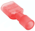 Mueller BU-190030001 Red Nylon Fully Insulated Female Quick Disconnect Terminal, 22-18 AWG, .25" X .032", UL Listed