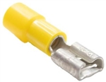 Mueller BU-190170047 Yellow Vinyl Insulated Female Quick Disconnect Terminal, 12-10 AWG, .25" X .032"
