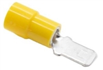 Mueller BU-190230008 Yellow Vinyl Insulated Male Quick Disconnect Terminal, 12-10 AWG, .25" X .032"