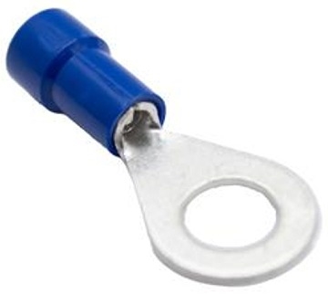 Mueller BU-190540086 Vinyl Insulated Ring Terminal, Stud Size 1/4", 16-14 AWG