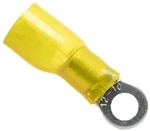 Mueller BU-191640063 Yellow Heat Shrink Insulated Ring Terminal, Stud Size 10, 12-10 AWG